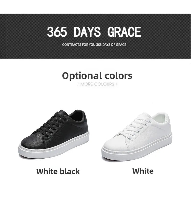 Fashion Men's Sneakers High Quality Leather Casual Shoes Luxury Business Office Shoes Trendy Skateboard Shoes Zapatillas Hombre
