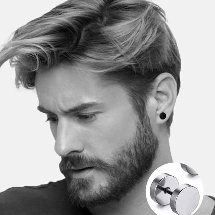 1 paio di orecchini a bottone a cerchio rotondo in acciaio inossidabile per uomo donna che non sbiadiscono gioielli per orecchini platinumshop
