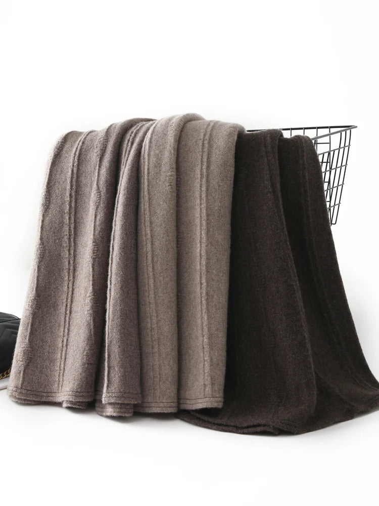 TLOML New Women's 100% Merino Wool Knitwear Wool Skirt Autumn Winter Long Pleated Skirt Grace Soft Warm Comfy Chic Dress Skirt PlatiNum