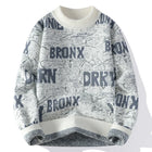 Autumn Winter Men's New Letter Sweater, High-quality Men's Brand Pullover, Warm Knit Tops High Street Trend Base Shirt