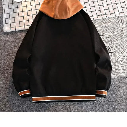 Men's Autumn New Trendy Brand All-match Student Hooded Jacket Plus Size Coats Women High Quality Varsity Baseball Uniform Jacket