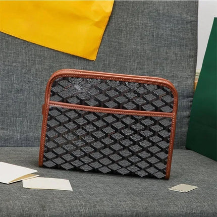 Borsa a tracolla unisex in vera pelle, borsa multifunzione da portare sotto il braccio, borsa portadocumenti portatile per viaggi d'affari