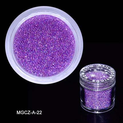 1000Pcs Gold/Silver Caviar Mini Nail Art Beads 24-Colors Micro Stainless Steel Metal Round Ball 1mm Gold Silver Manicure Bead 2028