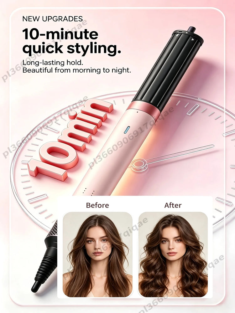 6 IN 1 Multil Hair Styler & Hair Dryer Brush With Air Auto-Wrap Curlers Fast Drying Frizz-Free Volume Styler Set Gift For Womem