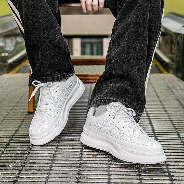 New Men Skateboard Shoes Platform Trend Sport Shoes Women Sneaker Sequin Shoes for Men Chaussure Homme Female Sneakers