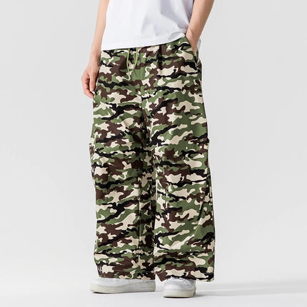 Pantaloni cargo mimetici uomo pantaloni Harem casual Harajuku larghi uomo sport all'aria aperta pantaloni a gamba larga uomo streetwear oversize High Street