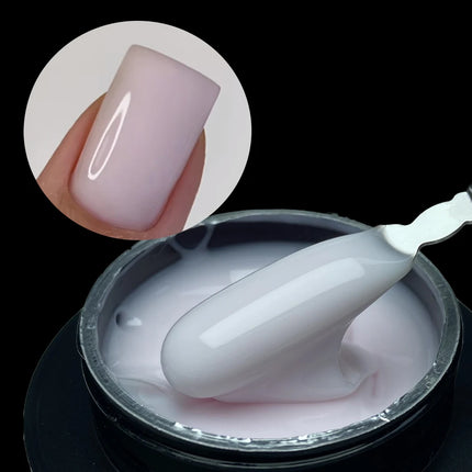 Jillnails 50g Nude Pink Builder Nail Gel French Pink Nails UV LED Self Leveling Sculpting Gel Nails Shape Building Extension