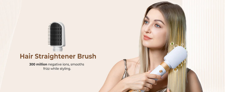 7‑In‑1 Multi‑Functional Hot Air Hair Styling Set,626-1- Curling Wand, Hair Dryer, Straightening Comb, Round Brush, Interchangeable Heads Household Salon Hair Care Styling Instrument