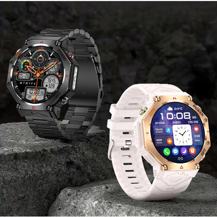 T-Rex 3 Grado Ultra Militare GPS Astuto Della Vigilanza 10ATM Bussola Impermeabile Altimetro Barometrico AMOLED Uomini HD Chiamata Sport Smartwatch platinumshop