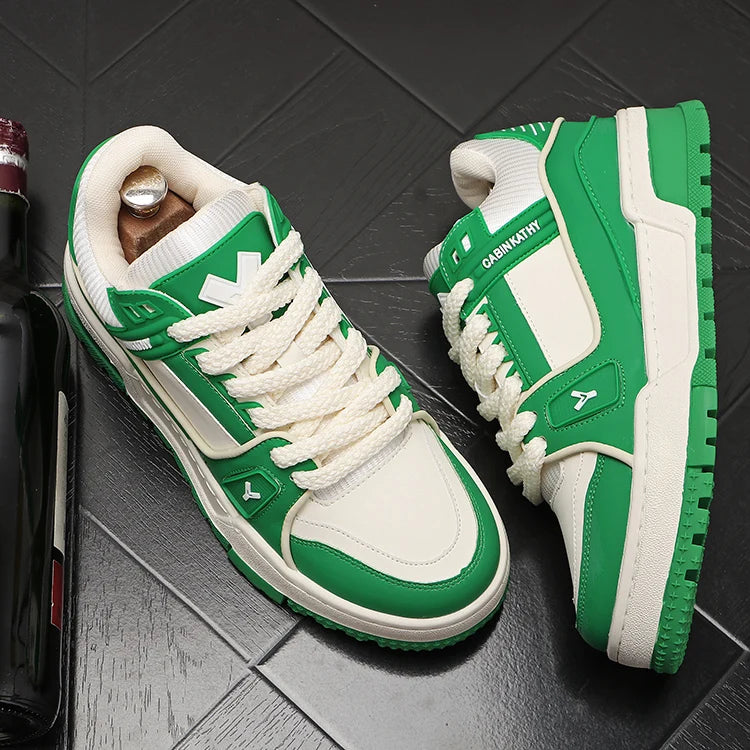 New Men White Red Breathable Pattern All Match Brand Shoes Causal Flats Loafers Sports Walking Sneakers Zapatos Hombre