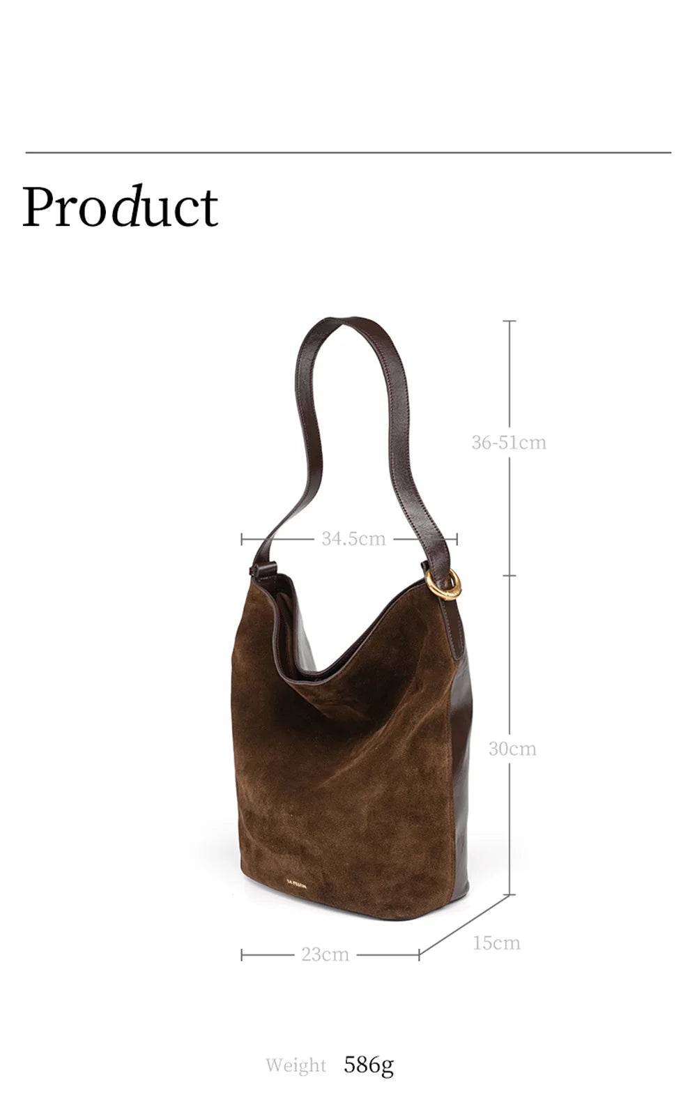 LA FESTIN Original Brand Suede Bag Designer Luxury Bag Bucket Bag Shoulder Crossbody Bag Handbag Women Autumn and Winter Bags