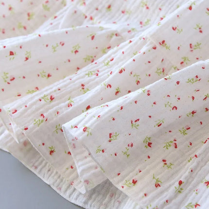 Nuova Camicia da Notte Lunga con Stampa Floreale, Pigiama da Donna in Puro Cotone, Lingerie Comoda, Abbigliamento Estivo Casual per Casa