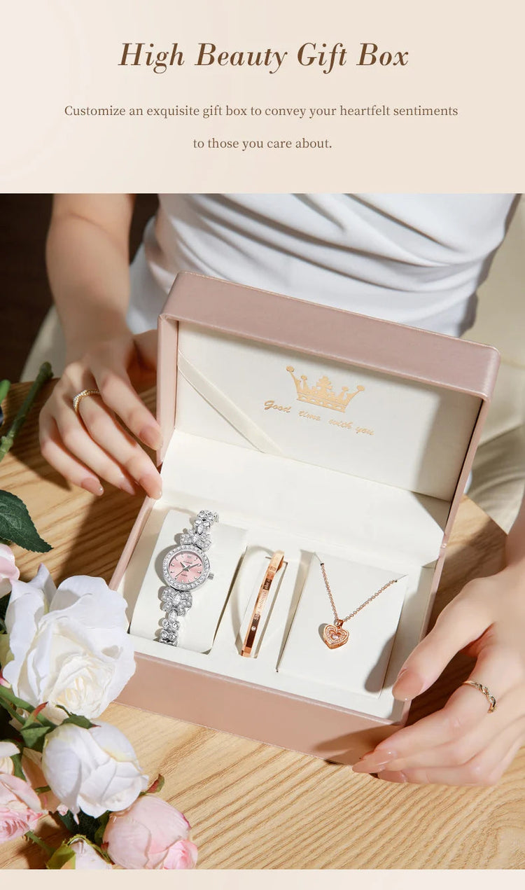 OLEVS 5887 Orologi da donna Elegante orologio al quarzo originale Orologi luminosi impermeabili per regalo donna Cinturino con diamanti Reloj Mujer platinumshop