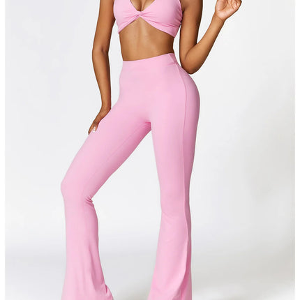 High Waist Flare Leggings Yoga Pants Women Wide Leg Pants Women Gym Workout Fitness Sports Flared Pants Latin Dance Trousers PlatiNum