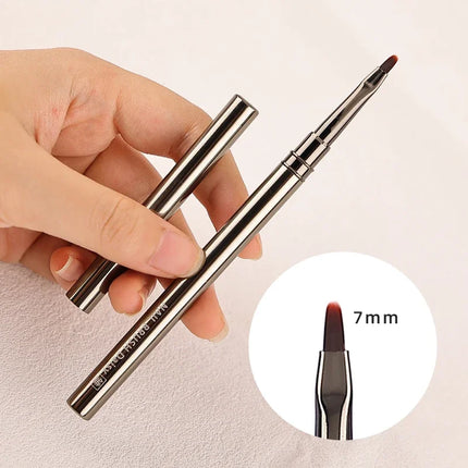 1/12Pcs Simple Nail Enhancement Brush Metal Handle Painting Drawing Flower Pen Edge Hook Uv Gel Nail Brush Nail Art Tools New