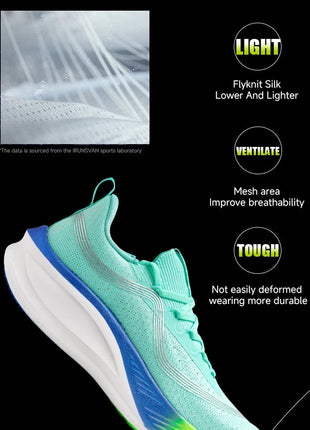 IRUNSVAN Men's Carbon Plate Sneakers Professional Marathon Racing Running Shoes High Quality  Shoes Comfortable Sports Shoe PlatiNum
