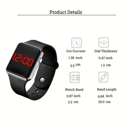 2 pezzi orologio per coppie display a LED orologio elettronico sportivo orologio da polso digitale in silicone per donna uomo regalo di San Valentino per lei platinumshop