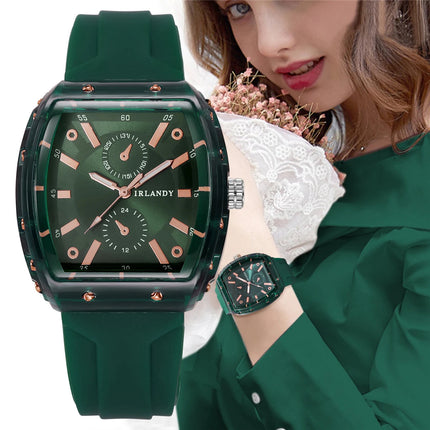 Orologi da donna alla moda Orologi da polso al quarzo da donna con cinturino in silicone casual per ragazze Orologio Reloj Mujer (senza scatola) platinumshop