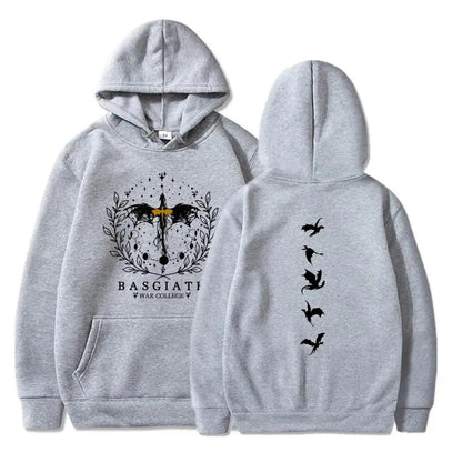 2025 Vintage Fourth Wing Printed Hoodie Women Casual Retro Fashion Pullover Autumn Winter Gothic Long Sleeve Sweatshirts