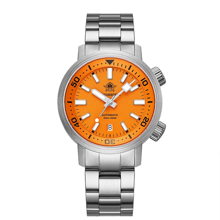 ADDIESDIVE Watch Men 42mm Sapphire 8215 Mechanical Wristwatch Transparent Back Cover 20Bar Waterproof Luminous Automatic Watch