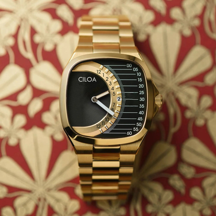 CILOA retro square watch men's light luxury gift 2025 new stainless steel strap gold waterproof men quartz watch brand authentic