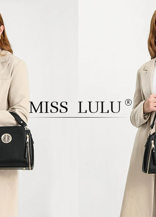 Borsa da donna multifunzionale elegante Kono realizzata in pelle PU, tracolla regolabile, scomparti multipli, può essere utilizzata come borsa a mano e borsa a tracolla