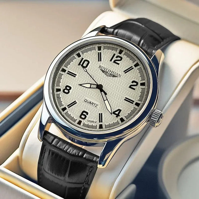 Orologio da polso da uomo delle migliori marche Orologio da uomo impermeabile da lavoro di lusso per uomo Orologio al quarzo Orologi da uomo in pelle reloj + scatola regalo da uomo platinumshop