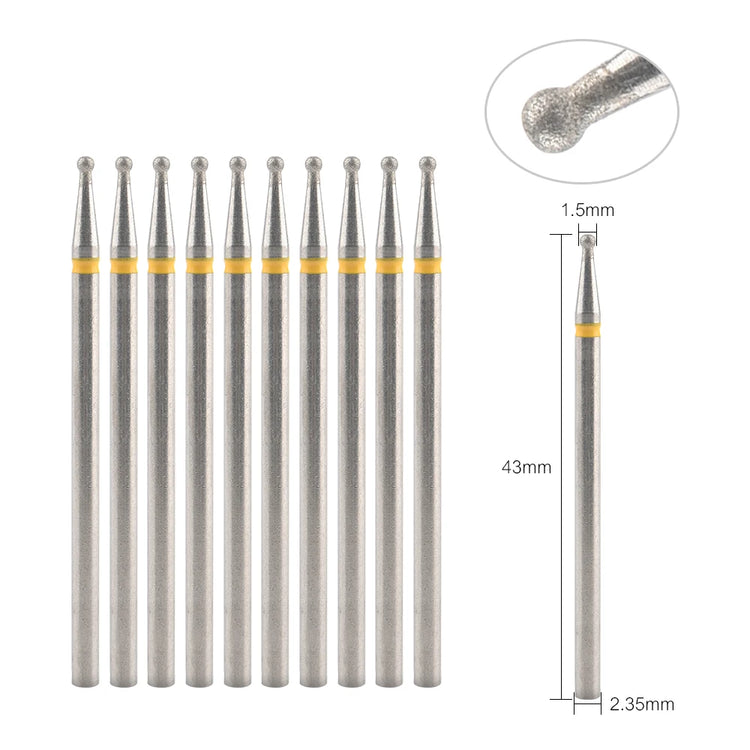 10Pcs Diamond Milling Cutter For Manicure Electric Nail Drill Bits Accessory Pedicure Machine Nail File Gel Remover Tool uñas Accesorios Y Herramientas