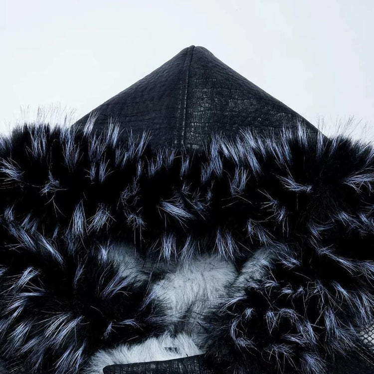 Mens Spring Jacket Pu Leather Patchwork Thickened Faux Fur Hooded Jacket Streetwear Fashion Fluffy Niche Top Men'S Clothing 2026