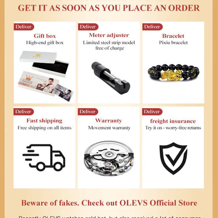 OLEVS Orologi da uomo Orologio di lusso delle migliori marche da uomo Cronografo originale impermeabile in acciaio inossidabile Fasi lunari Data Quadrante Rota platinumshop
