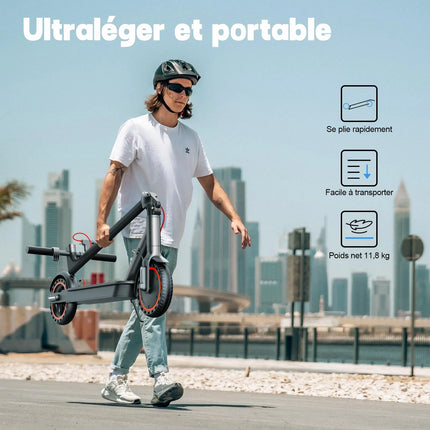 Monopattino Elettrico TODIMART T3 per Adulti, E-Scooter Urbano con Motore da 350W, Batteria 36V, Velocità 24,99 km/h, Autonomia 20-30 km, Pieghevole, 3 Velocità Regolabili, E-Scooter per Pendolari Urbani
