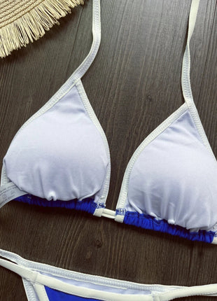 Costume da Bagno Bikini Brasiliano Ricamato a Contrasto con Patchwork per Donna - Set Estivo da Spiaggia platinumshop