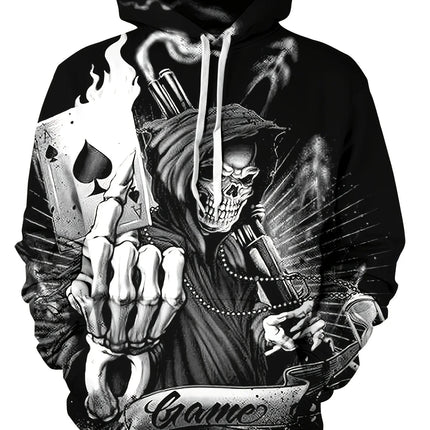 Autumn Skull and Rose 3D Print Hoodies Men Women Fashion Casual Sweatshirts Oversized Hoodie Pullovers Tracksuit Clothing