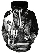 Autumn Skull and Rose 3D Print Hoodies Men Women Fashion Casual Sweatshirts Oversized Hoodie Pullovers Tracksuit Clothing