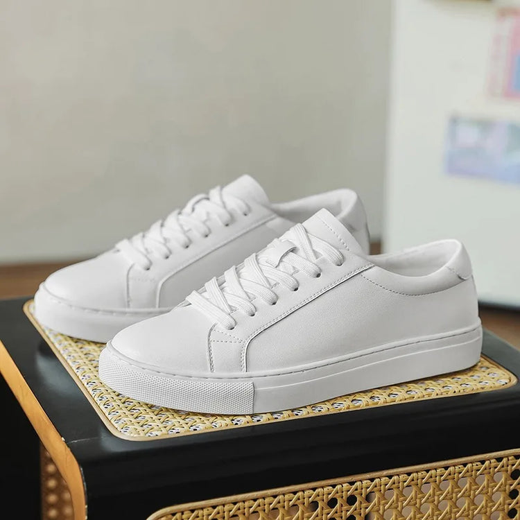Plus Size 49 Trendy Men Leather Casual Shoes Soft Outdoor Sneakers Comfortable Lightweight Flat Shoes Classic Social Board Shoes