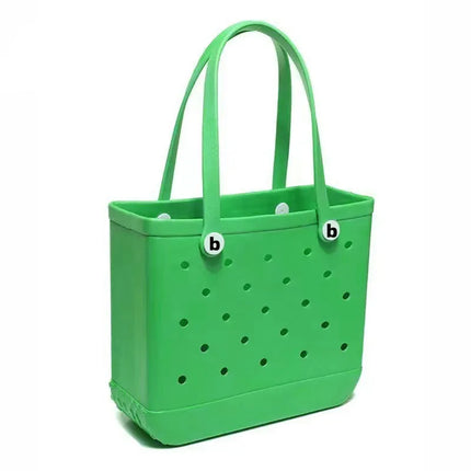 Fashionable Beach Bag, Waterproof Rubber Basket, Large Capacity Summer Shoulder Bag, Travel Bag for Women, Shopping Bags