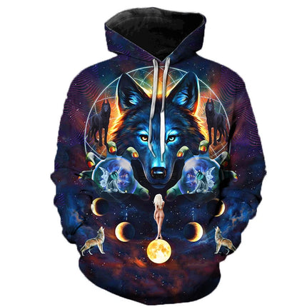 3D Wolf Hoodies Men Hooded Animal Printed Hoodie Sweatshirts Tracksuits Man/women Jackets Funny Hoody DropShipping