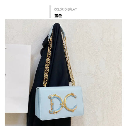High quality fashionable women's bag hot selling chain bag trendy candy color small square bag for women PlatiNum