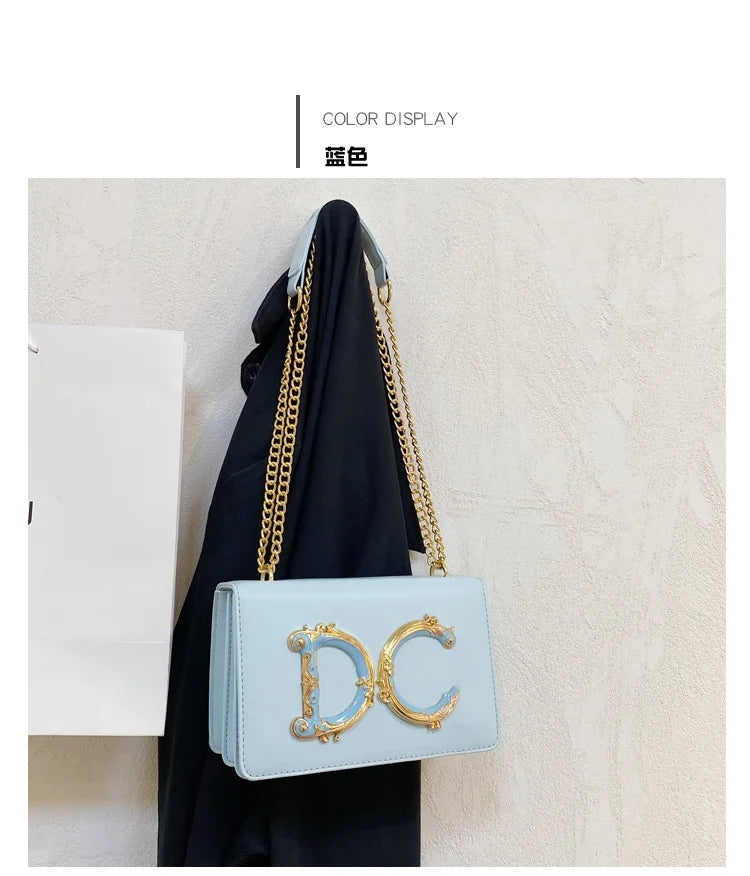 High quality fashionable women's bag hot selling chain bag trendy candy color small square bag for women PlatiNum