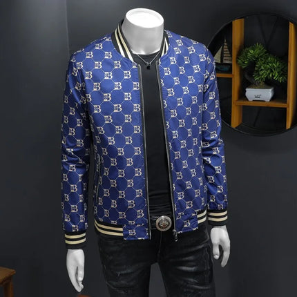 Luxury Letter Printed Baseball Jacket Men Autumn Winter Bomber Jacket Men Casual Business Windbreaker Coat Men Clothing 2025