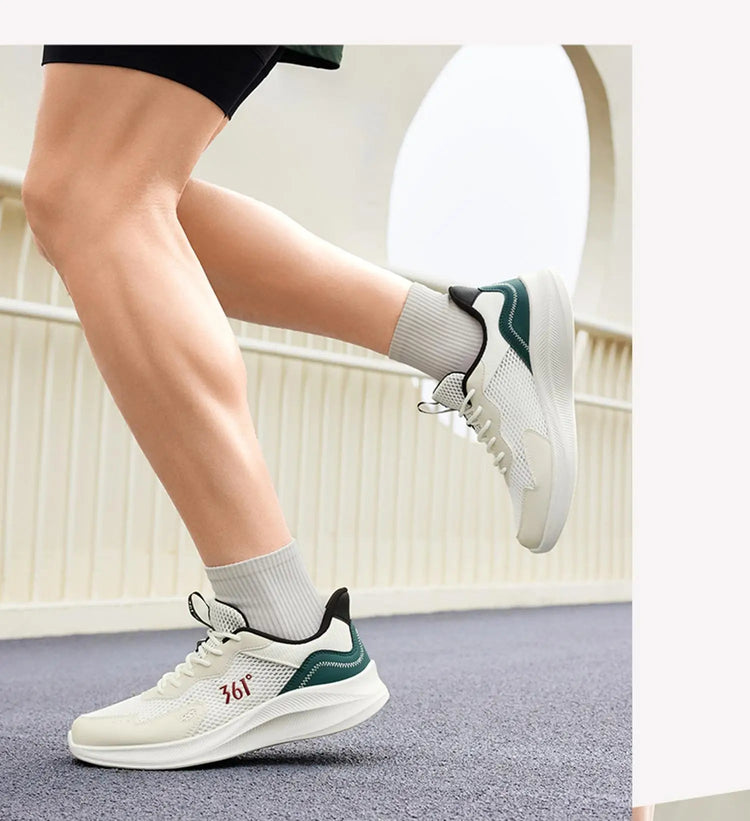 361 Degrees Men Running Shoes Wear-resistant Comfortable Soft Supportive Jogging Lightweight Breathable Male Sneakers 672422252 PlatiNum