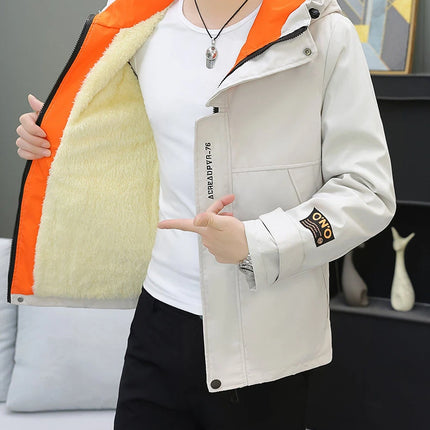 Men's Autumn/Winter Jackets New Arrived Trendy Brand Couple Jacket Men's Women's Handsome Casual Hooded Work Jacket Coat