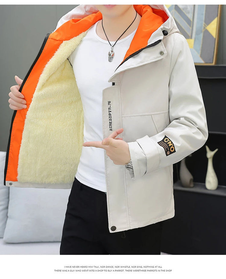 Men's Autumn/Winter Jackets New Arrived Trendy Brand Couple Jacket Men's Women's Handsome Casual Hooded Work Jacket Coat