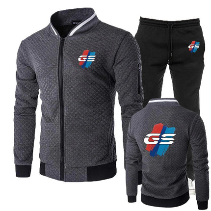 2025 Spring And Autumn Man's GS Adventure Motorcycle Logo Print Street Fashion Cardigan Popular Hoodies Pants Suits Pants Suits PlatiNum