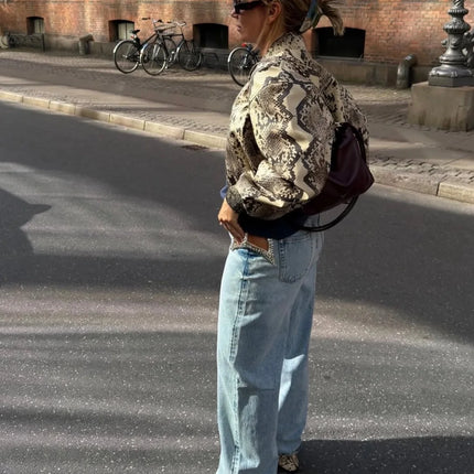 Y2K American Retro Style Ripped Jeans for Women, Two Slit Denim Pants, Casual Goth Streetwear Wide Leg High Waist