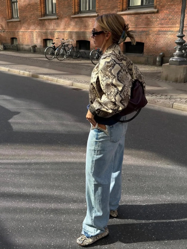 Jeans Strappati Stile Retrò Americano Y2k per Donne, Pantaloni in Denim con Due Aperture, Casual Goth Streetwear a Gamba Larga e Vita Alta