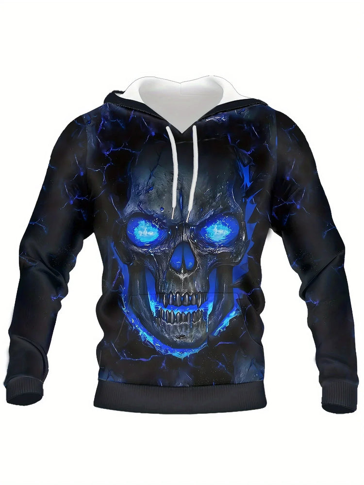 Autumn Skull and Rose 3D Print Hoodies Men Women Fashion Casual Sweatshirts Oversized Hoodie Pullovers Tracksuit Clothing