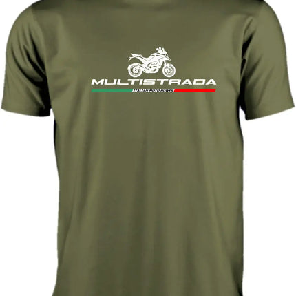 Italian Multistrada Motorcycle Fans T-Shirt 100% Cotton O-Neck Short Sleeve Summer Casual Men's Streetwear T-shirt