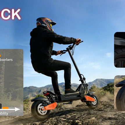 Monopattino Elettrico Fuoristrada AOVOPRO 1200W ad Alte Prestazioni con Controllo APP, Scooter Elettrico Intelligente 13.5AH con Autonomia di Circa 50KM per Adulti