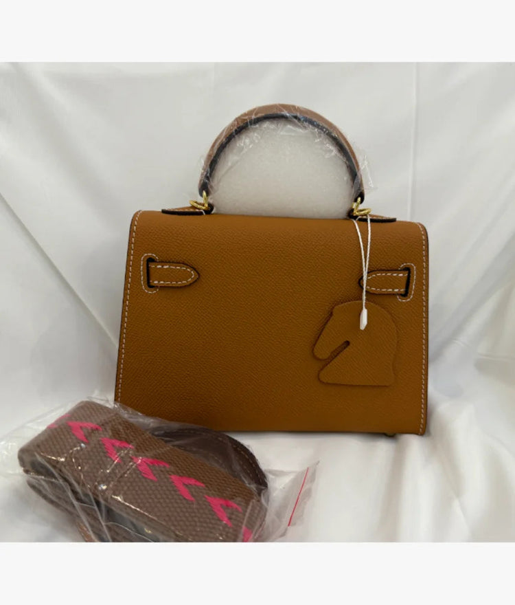 Women's handbag Bag for Woman of Genuine Leather in Gold or Silver Buckle Designer Bag Women's bag Luxury brand bag Shoulder ba PlatiNum